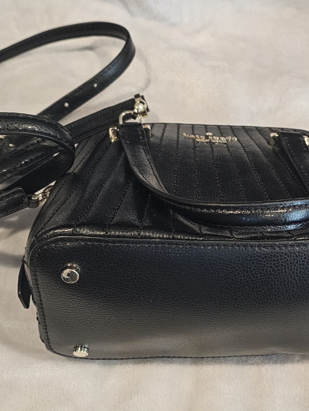 Kate Spade Black Quilted Dome Small Crossbody with Gold Hardware - Picture 4 of 4